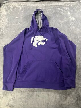 Colosseum Purple Men's Pullover Hoodie with White Logo